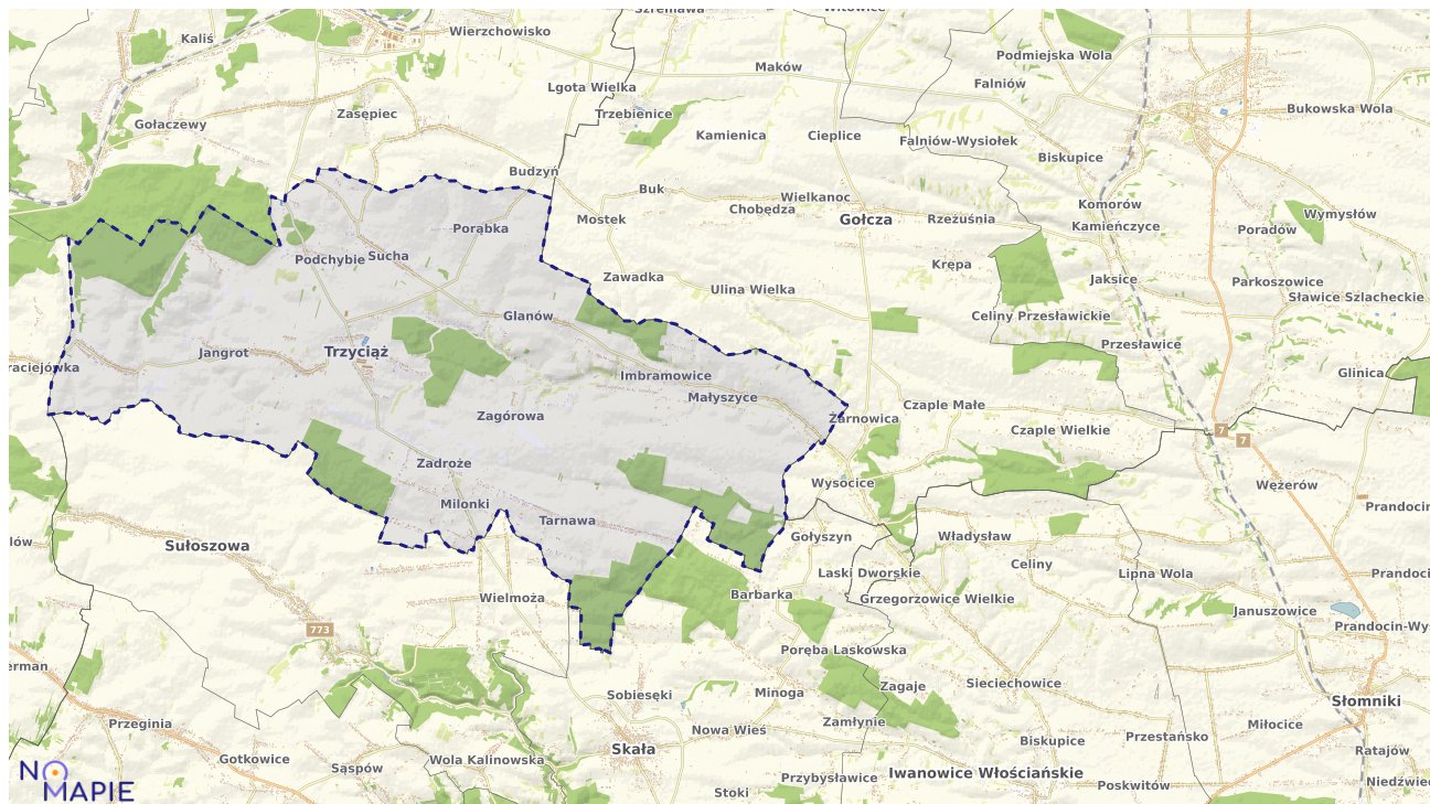 Mapa wyborów do sejmu Trzyciąż